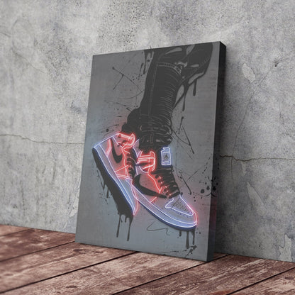 Air Jordan 1 Mid Classic Canvas | Neon Wall Art
