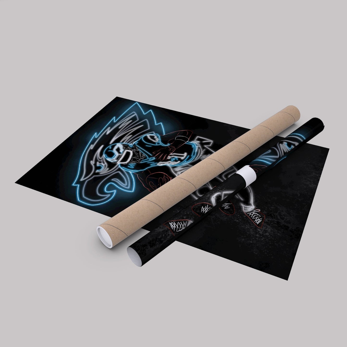 A.J. Brown Neon Canvas Art | Eagles Wall Decor