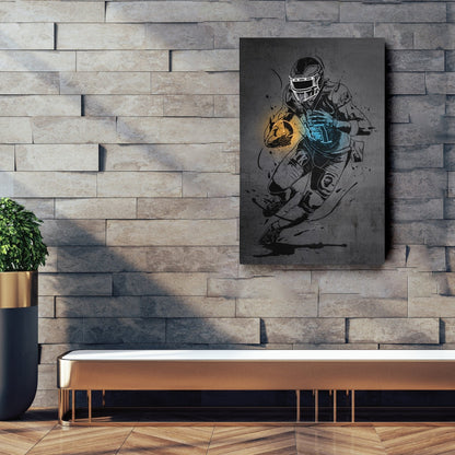 A.J. Brown Neon Canvas Art | Modern Wall Decor for Eagles Fans