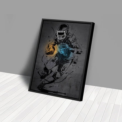 A.J. Brown Neon Canvas Art | Modern Wall Decor for Eagles Fans