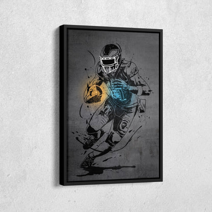A.J. Brown Neon Canvas Art | Modern Wall Decor for Eagles Fans