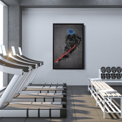 Alexander Ovechkin Neon Canvas Art | Modern Wall Decor for Capitals Fans