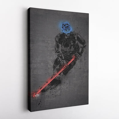 Alexander Ovechkin Neon Canvas Art | Modern Wall Decor for Capitals Fans