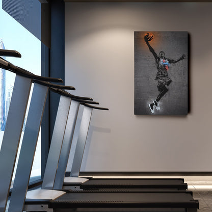 Allen Iverson Neon Canvas Art | Modern Wall Decor for Sixers Fans