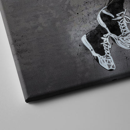 Allen Iverson Neon Canvas Art | Modern Wall Decor for Sixers Fans