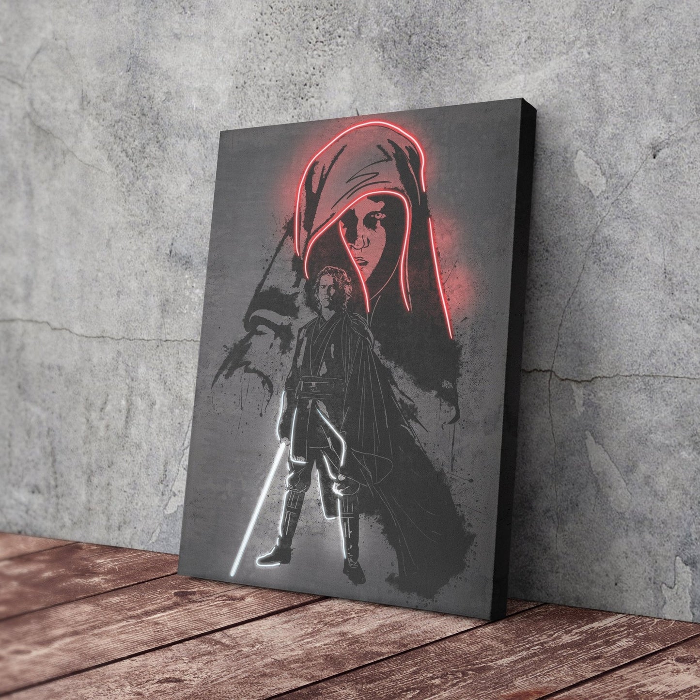 Anakin Skywalker Canvas | Star Wars Neon Wall Art