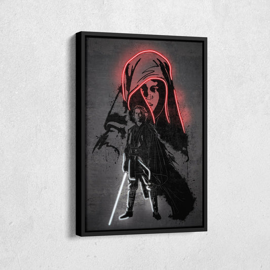 Anakin Skywalker Canvas | Star Wars Neon Wall Art
