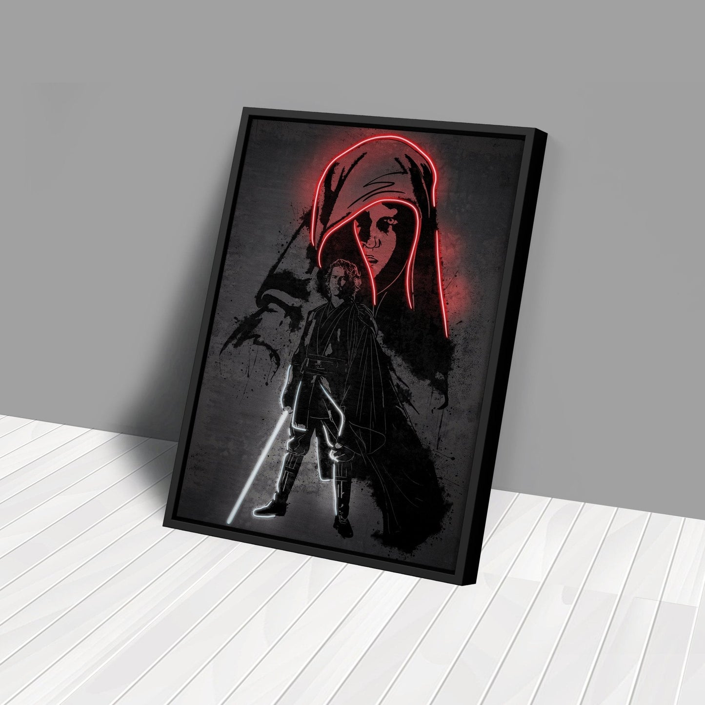 Anakin Skywalker Canvas | Star Wars Neon Wall Art