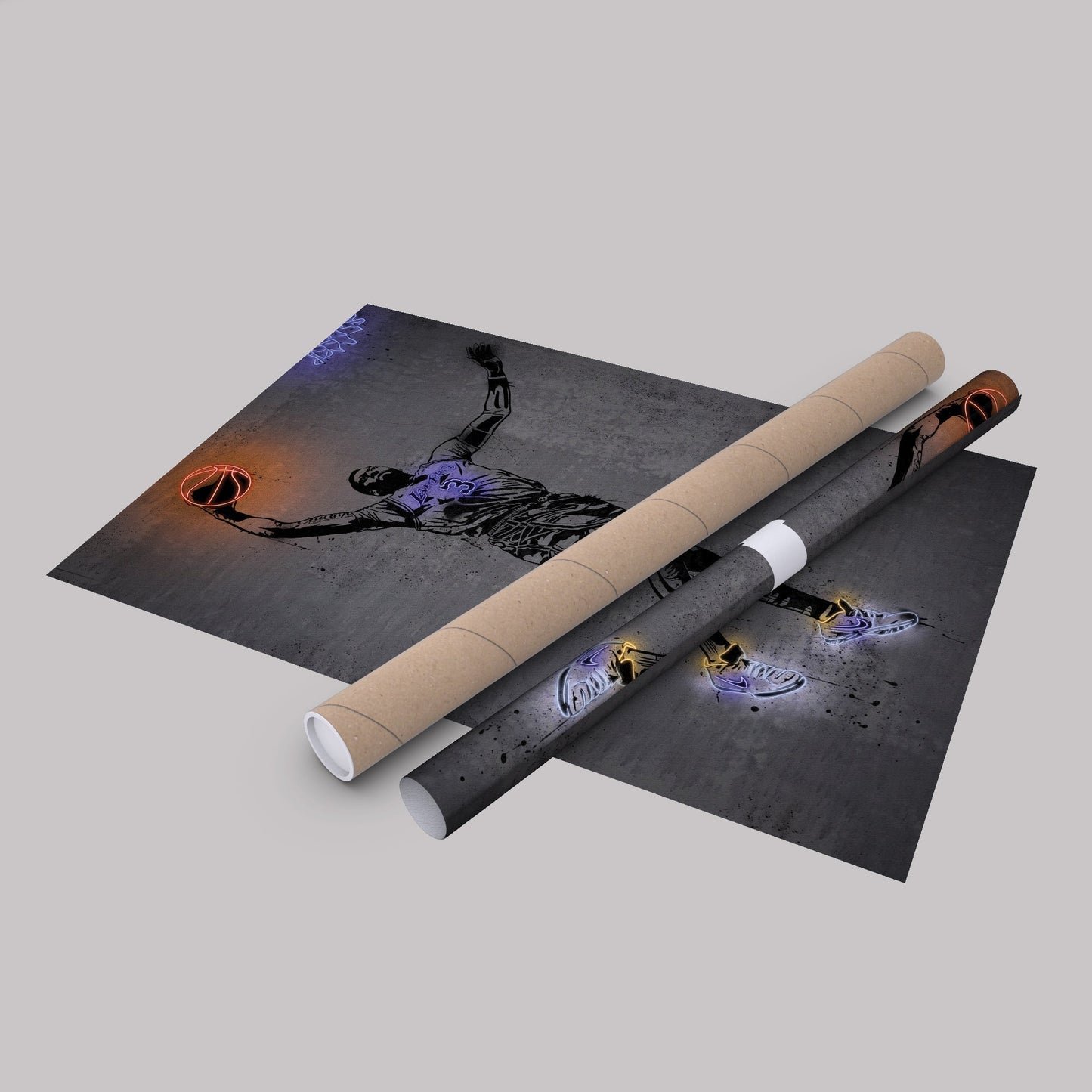 Anthony Davis Neon Canvas Art | Modern Wall Decor for Lakers Fans