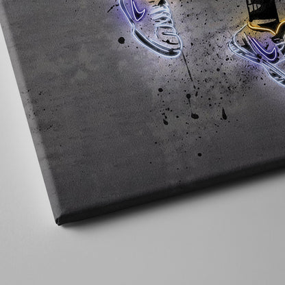 Anthony Davis Neon Canvas Art | Modern Wall Decor for Lakers Fans