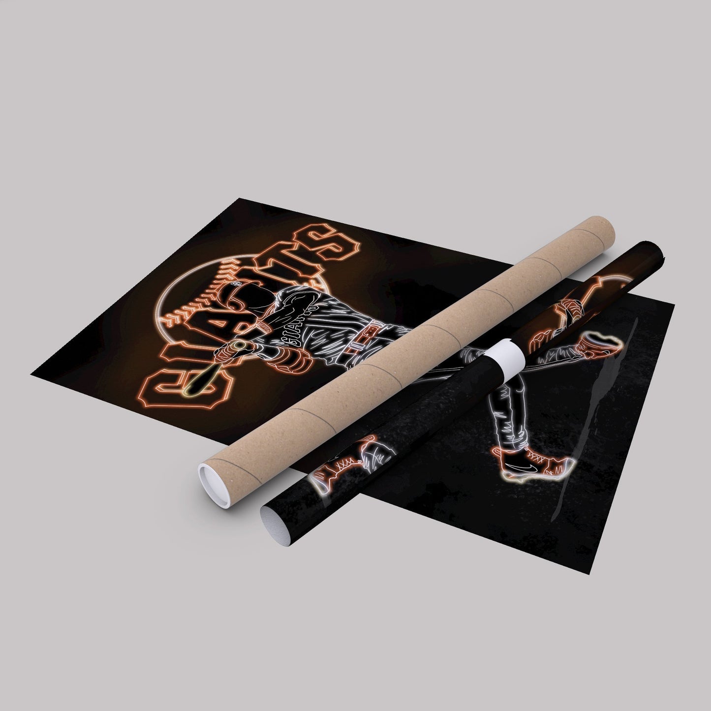 Barry Bonds Neon Canvas Art | Giants Wall Decor