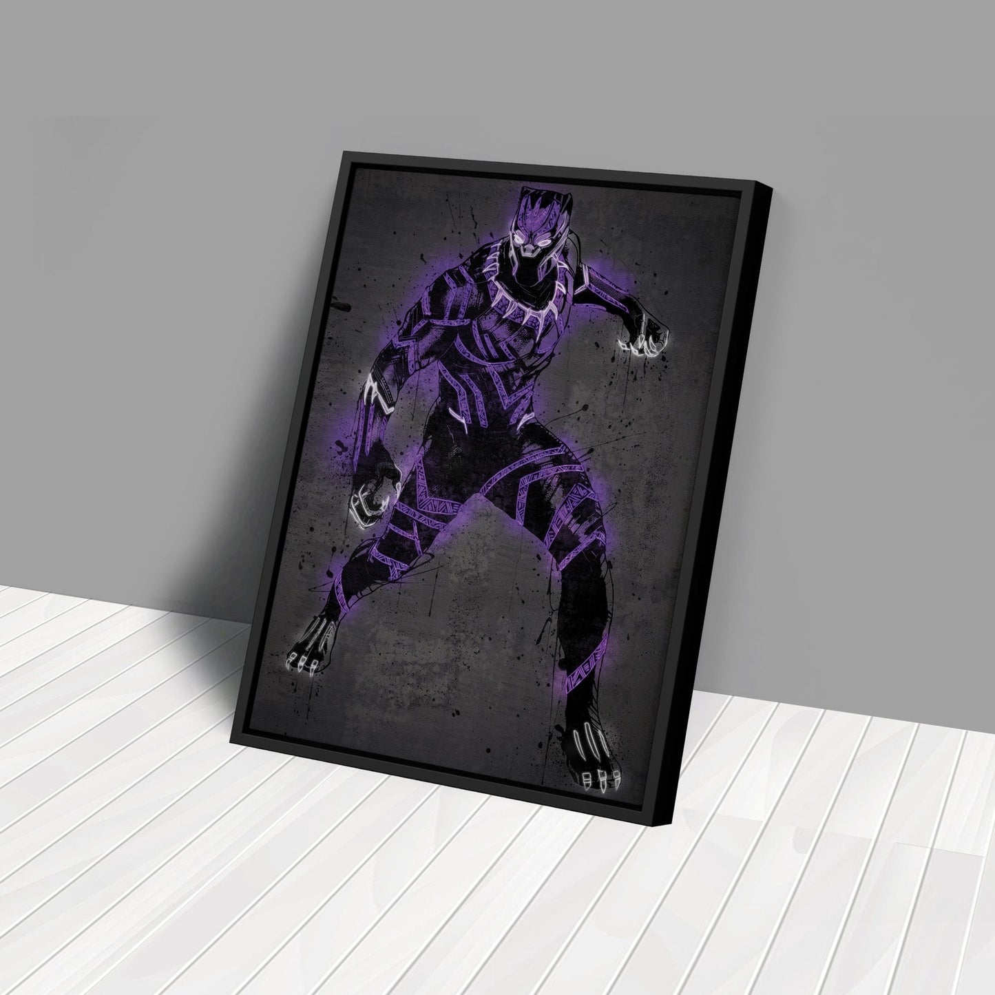 Black Panther Canvas | Marvel Neon Wall Art