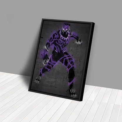 Black Panther Canvas | Marvel Neon Wall Art