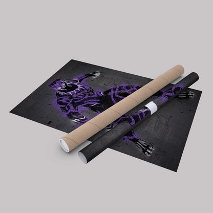 Black Panther Canvas | Marvel Neon Wall Art