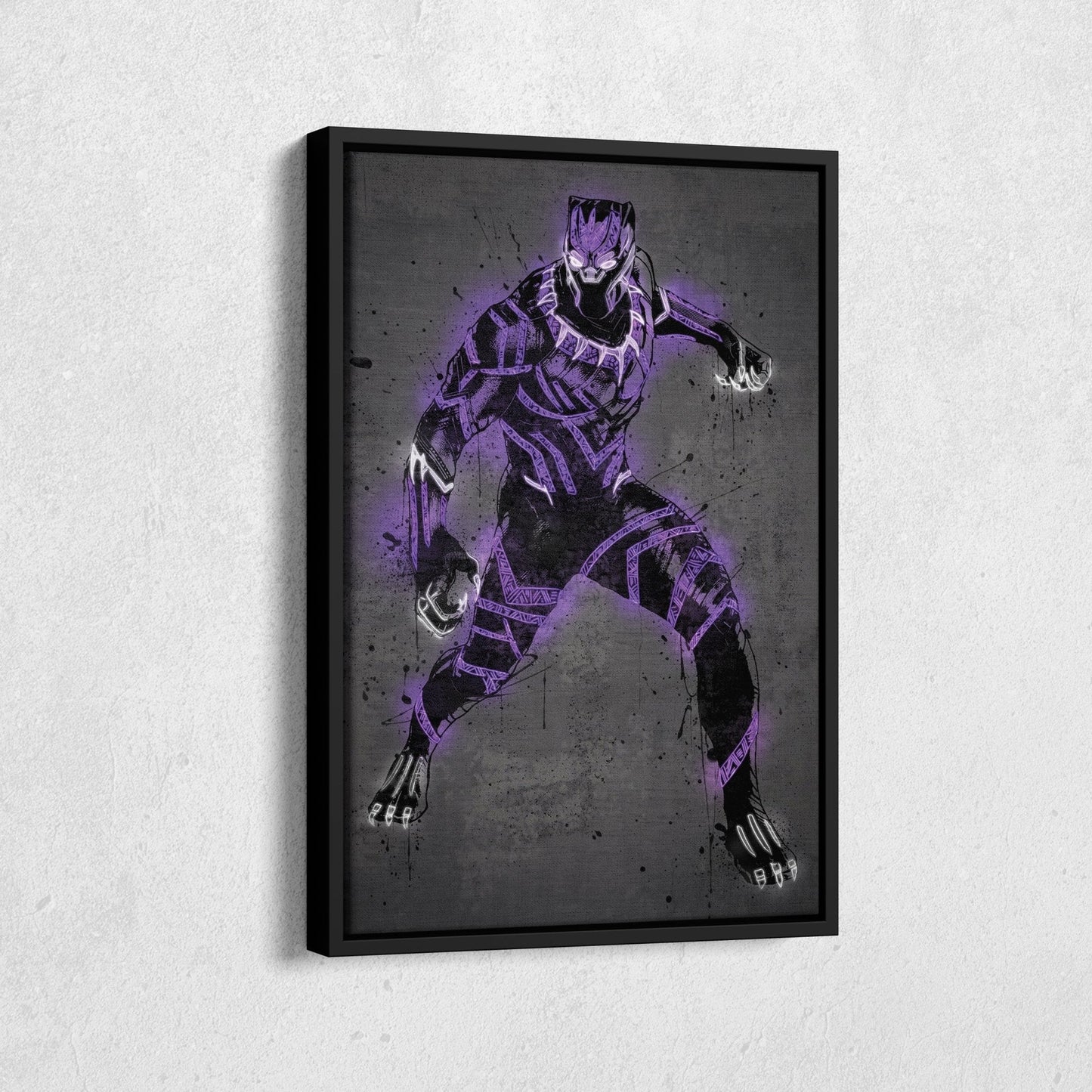Black Panther Canvas | Marvel Neon Wall Art
