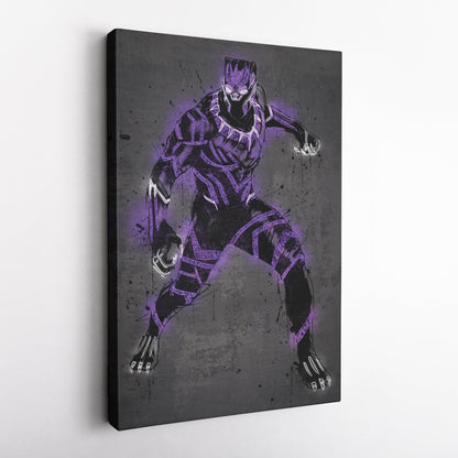 Black Panther Canvas | Marvel Neon Wall Art