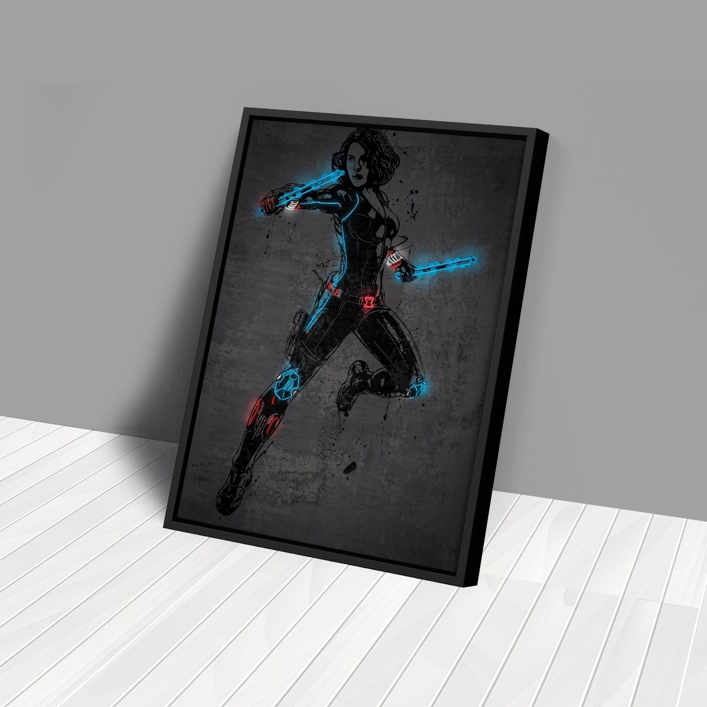 Black Widow Canvas | Marvel Neon Wall Art
