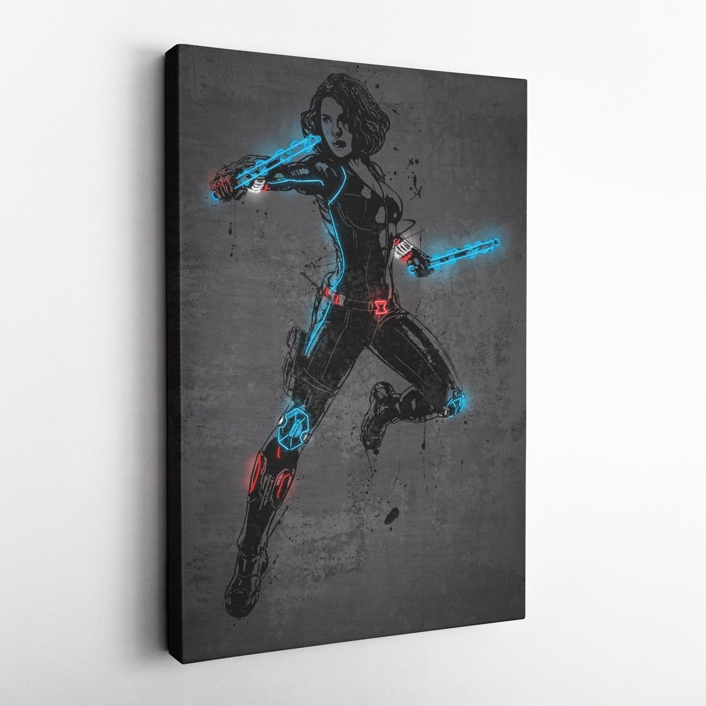 Black Widow Canvas | Marvel Neon Wall Art