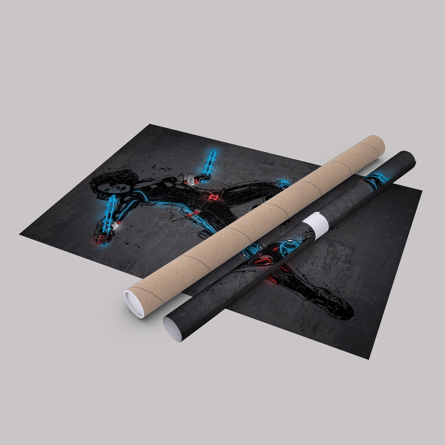 Black Widow Canvas | Marvel Neon Wall Art