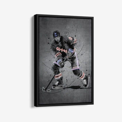Blake Wheeler Neon Canvas Art | Modern Wall Decor for Rangers Fans