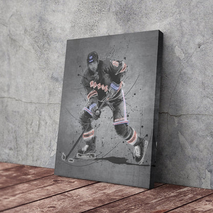 Blake Wheeler Neon Canvas Art | Modern Wall Decor for Rangers Fans