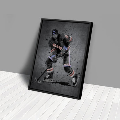 Blake Wheeler Neon Canvas Art | Modern Wall Decor for Rangers Fans
