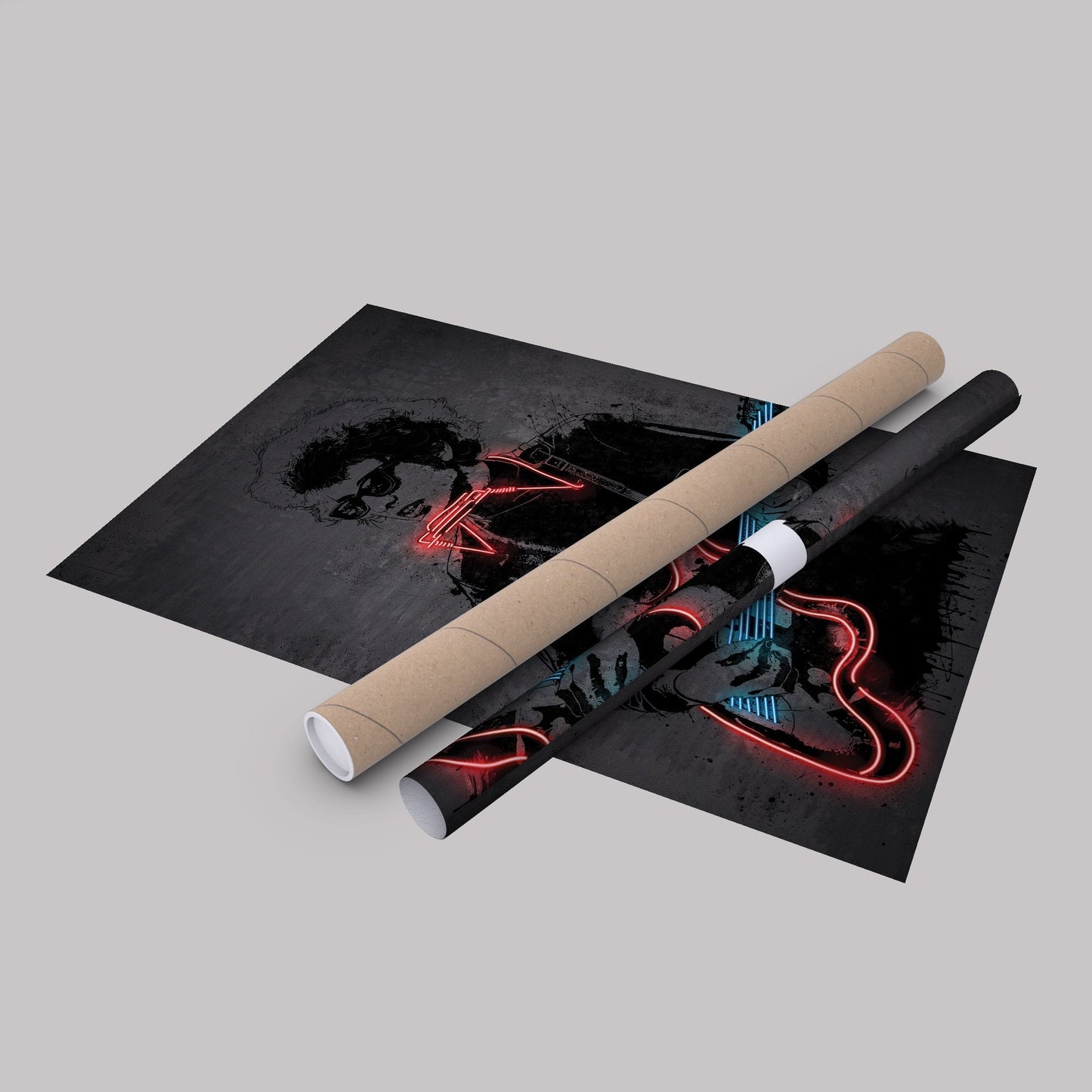 Bob Dylan Neon Canvas Art | Music Wall Decor