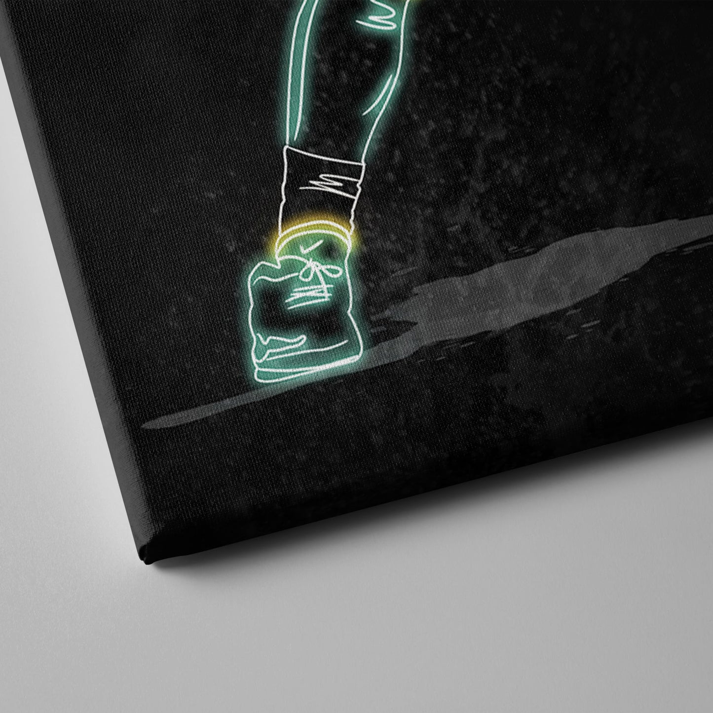 Brett Favre Neon Canvas Art | Packers Wall Decor
