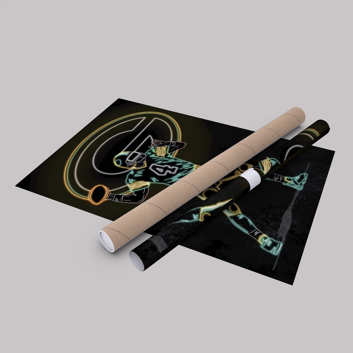 Brett Favre Neon Canvas Art | Packers Wall Decor