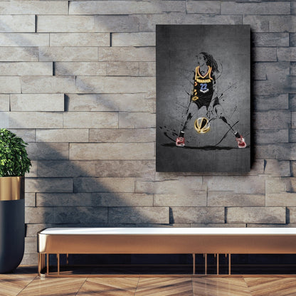 Caitlin Clark Neon Canvas Art | Modern Wall Decor for Fever Fans