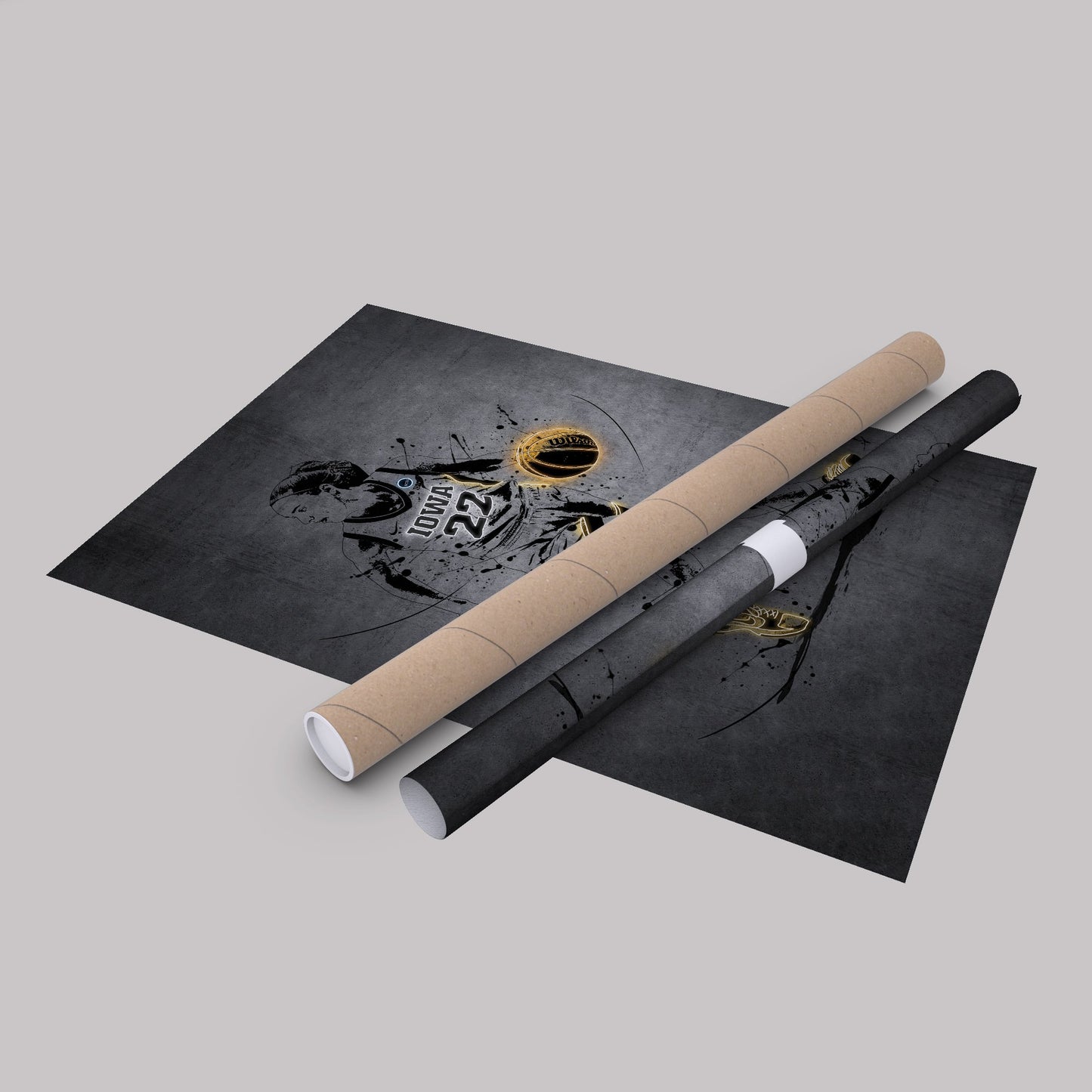 Caitlin Clark Neon Canvas Art | Modern Wall Decor for Hawkeyes Fans