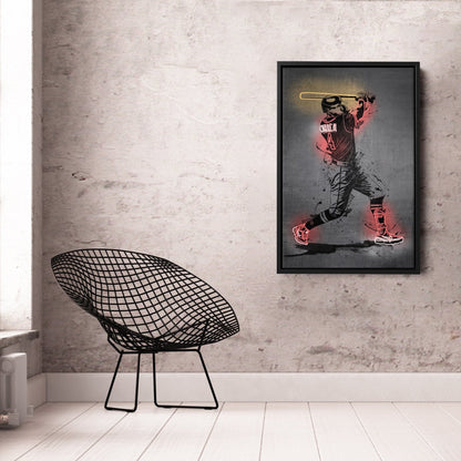 Carlos Correa Neon Canvas Art | Modern Wall Decor for Twins Fans