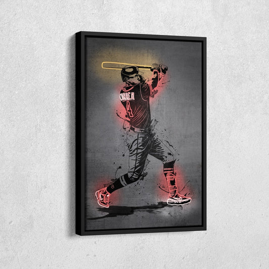 Carlos Correa Neon Canvas Art | Modern Wall Decor for Twins Fans