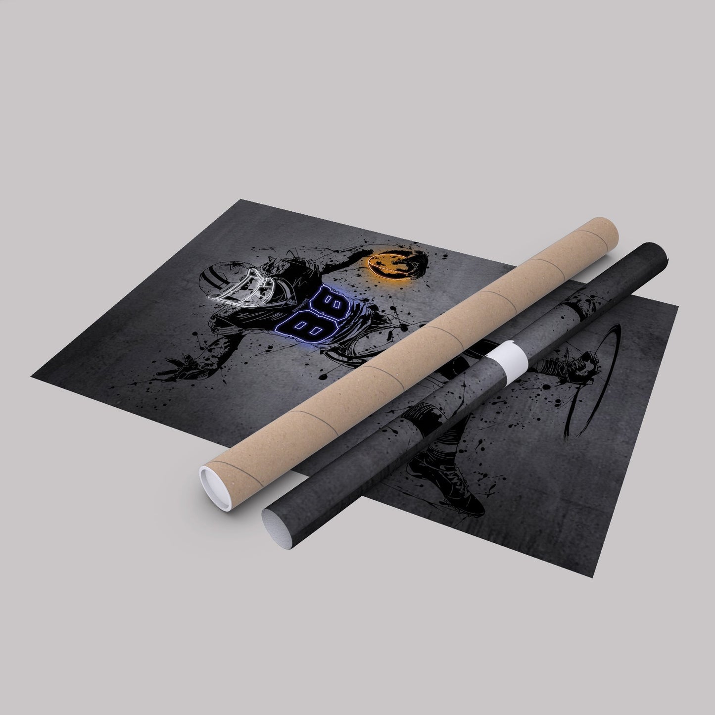 CeeDee Lamb Neon Canvas Art | Modern Wall Decor for Cowboys Fans