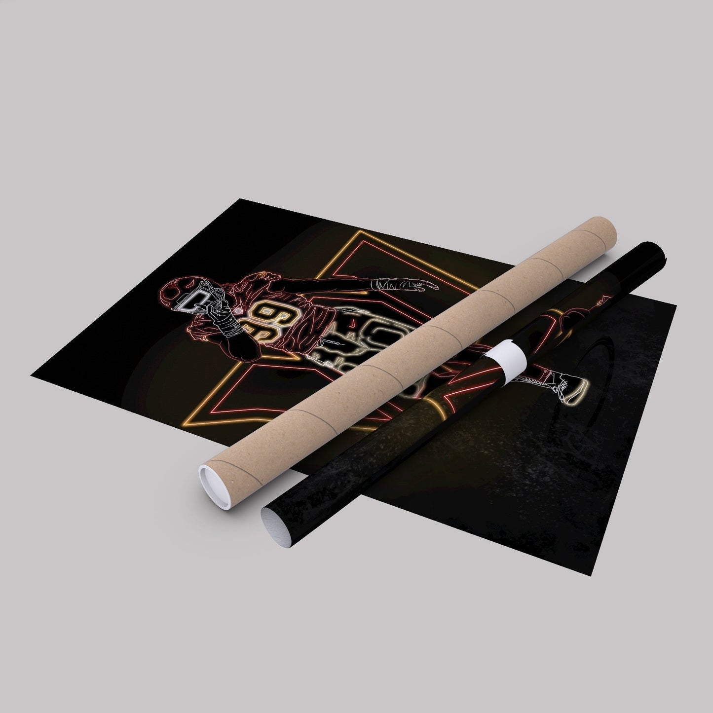 Chase Young Neon Canvas Art | Commanders Wall Decor