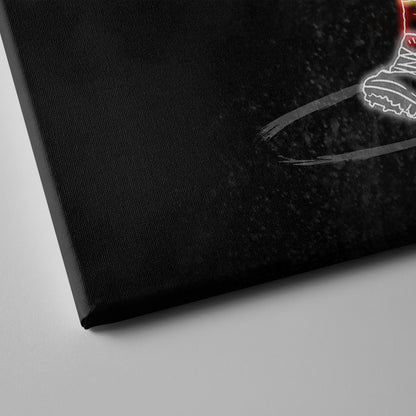 Chris Jones Neon Canvas Art | Chiefs Wall Decor