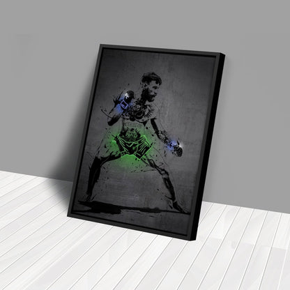 Conor McGregor Neon Canvas Art | Modern Wall Decor for UFC Fans