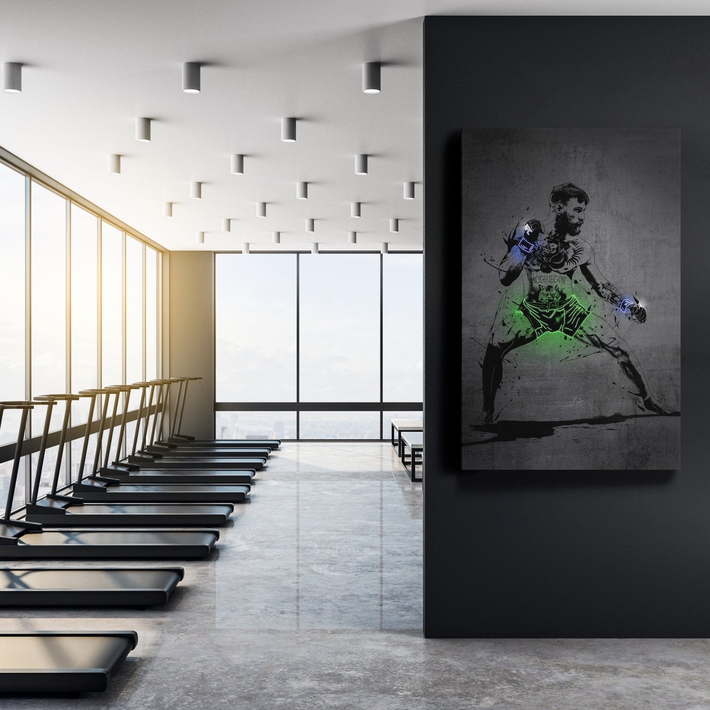Conor McGregor Neon Canvas Art | Modern Wall Decor for UFC Fans