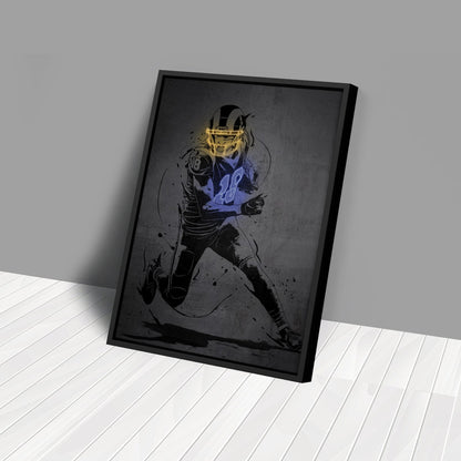 Cooper Kupp Neon Canvas Art | Modern Wall Decor for Rams Fans