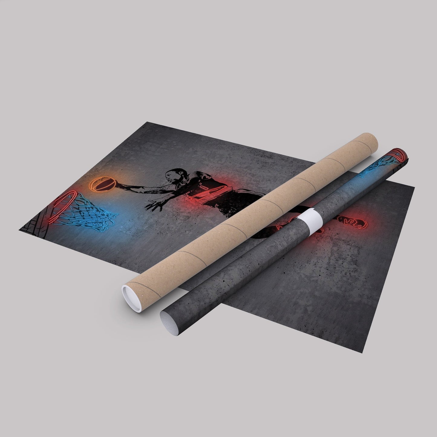 Damian Lillard Neon Canvas Art | Modern Wall Decor for Blazers Fans