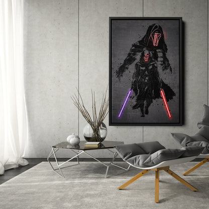 Darth Revan Canvas | Star Wars Neon Wall Art