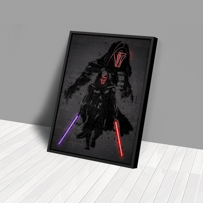 Darth Revan Canvas | Star Wars Neon Wall Art