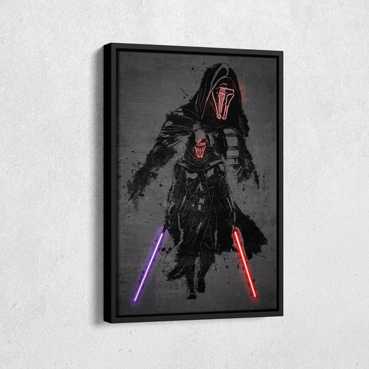 Darth Revan Canvas | Star Wars Neon Wall Art