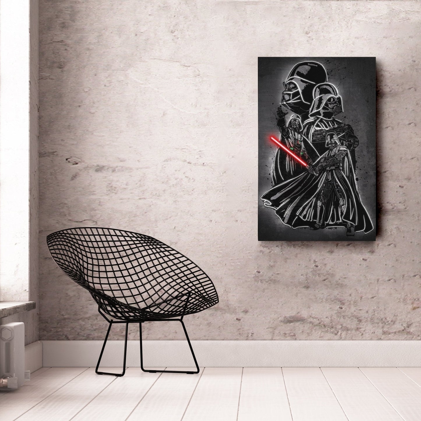 Darth Vader Canvas | Star Wars Neon Wall Art