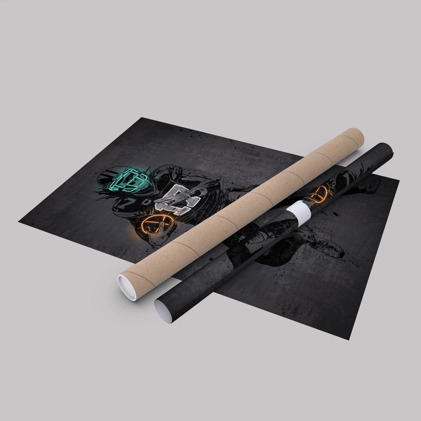 Davante Adams Neon Canvas Art | Modern Wall Decor for Packers Fans