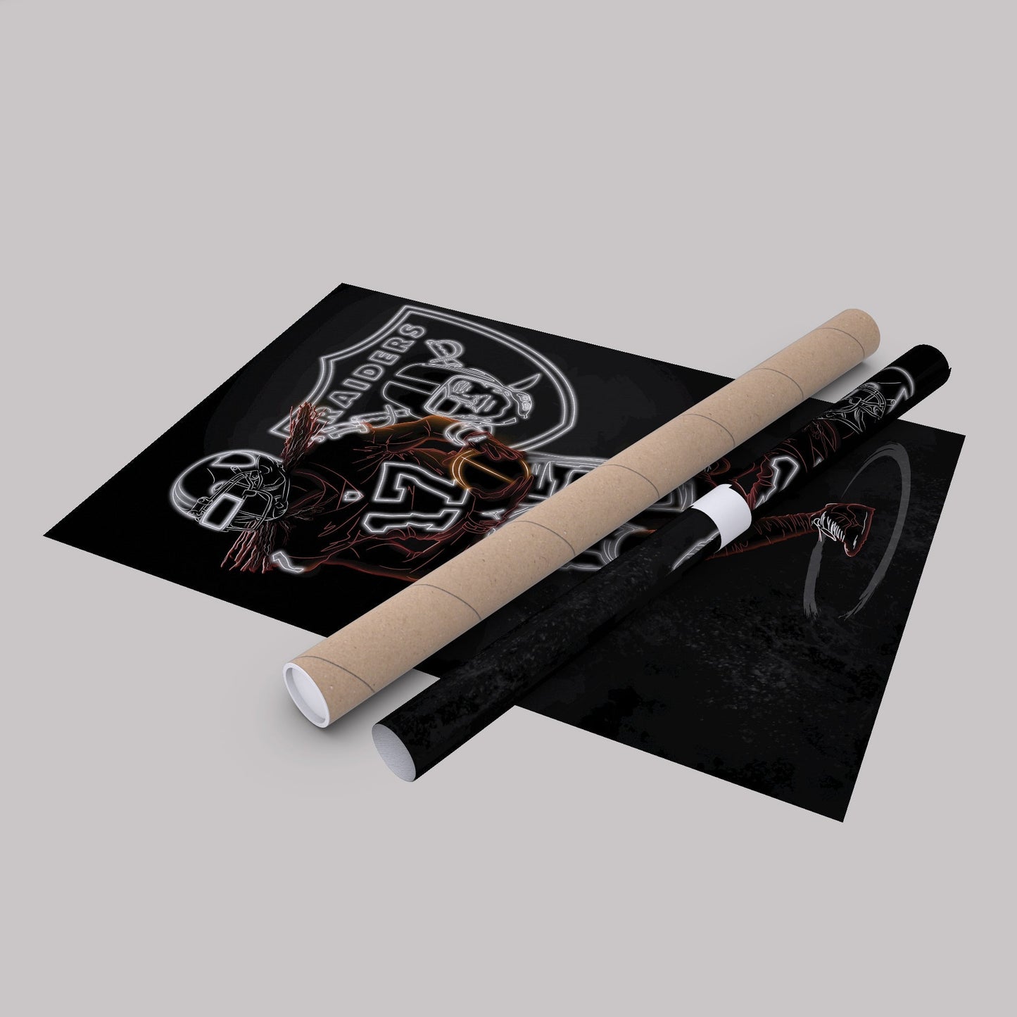 Davante Adams Neon Canvas Art | Raiders Wall Decor