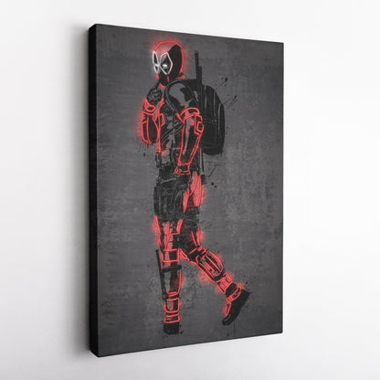 Deadpool Canvas | Marvel Neon Wall Art