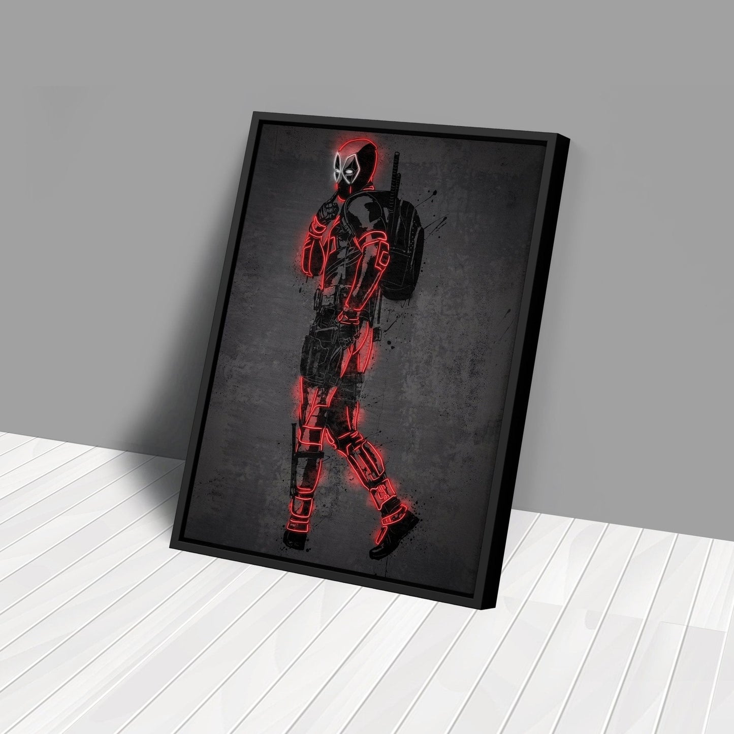 Deadpool Canvas | Marvel Neon Wall Art