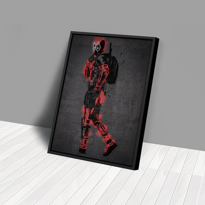 Deadpool Canvas | Marvel Neon Wall Art