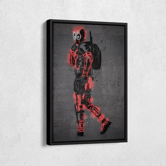 Deadpool Canvas | Marvel Neon Wall Art